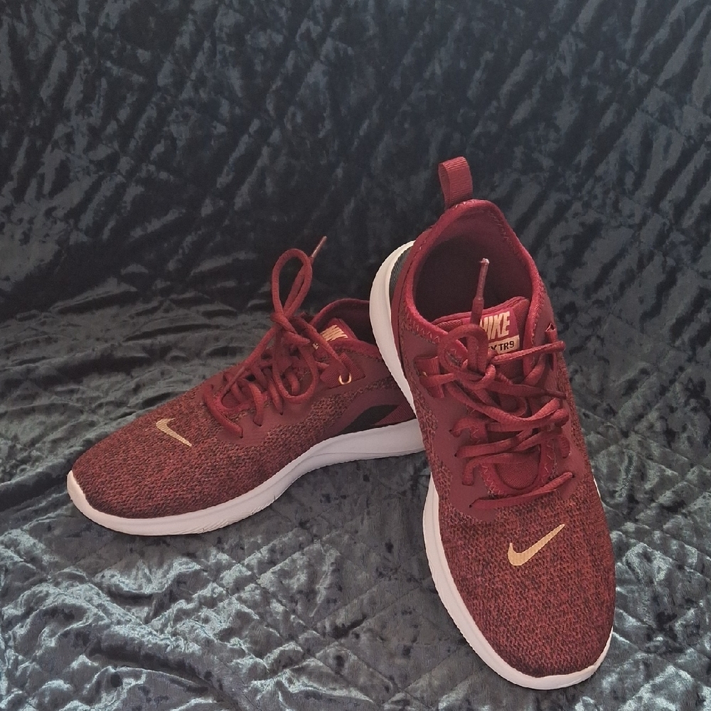 Nike Maroon Running Shoes with White Accents